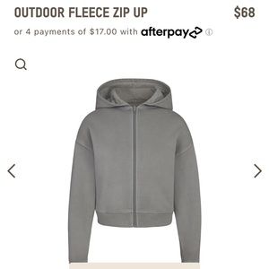 Skims OUTDOOR FLEECE ZIP UP | PACIFIC